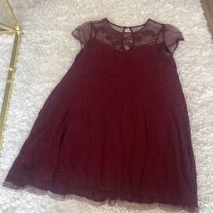 Trixxi Women’s Maroon Short Mini Dress
